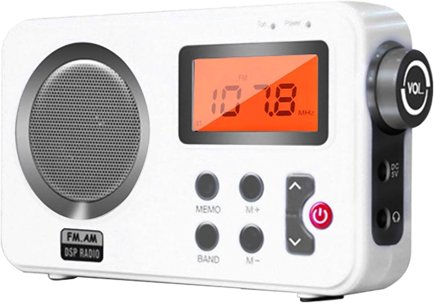 UXELY Shower Speaker - AM/FM Radio With LCD Display, Portable Stereo With Earphone Port for Home, Beach, Hot Tub