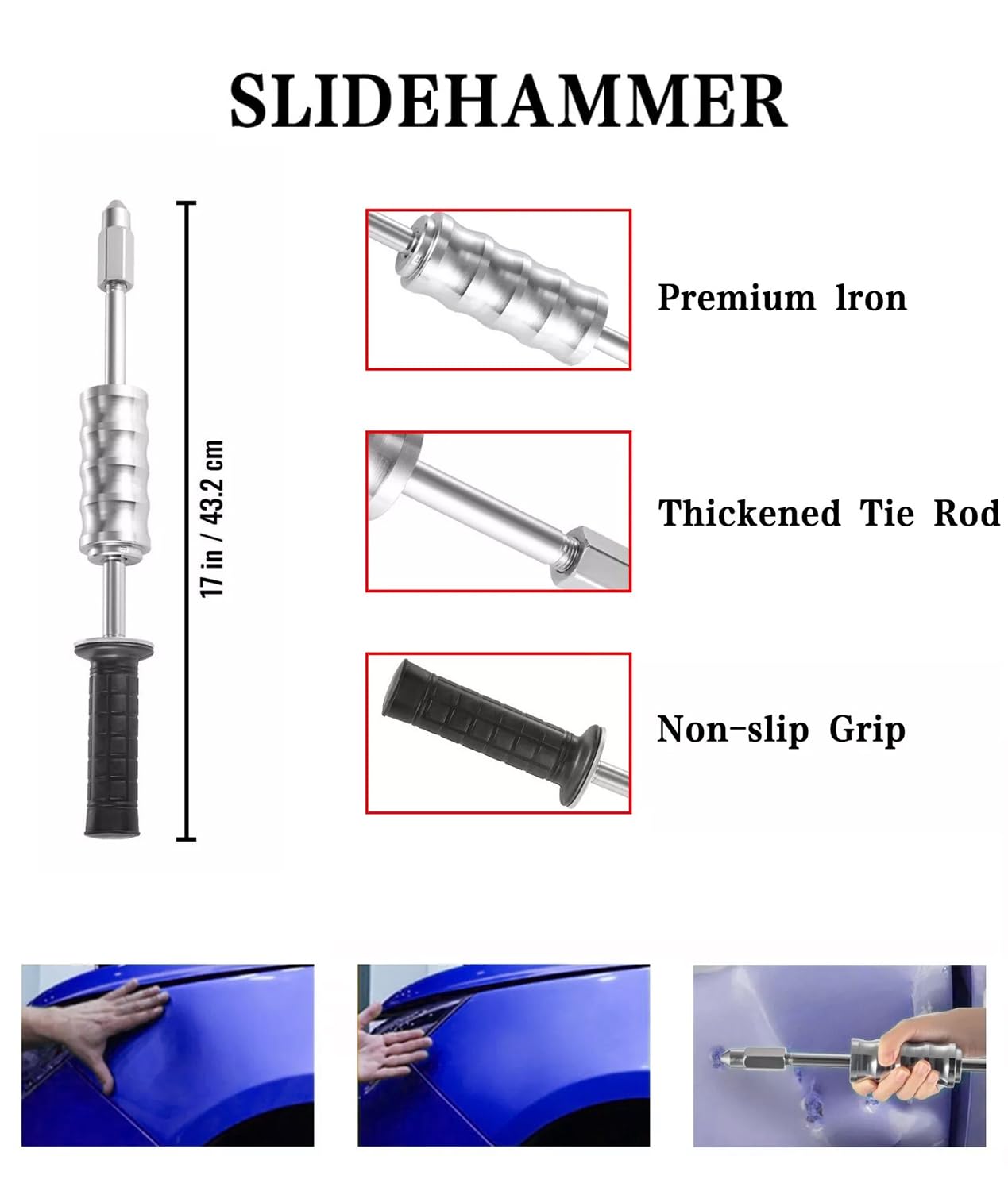 Flieeya 800VA Stud Welder & Dent Puller Kit with Slide Hammer, 110V Spot Welding Machine for Professional Auto Body Repair 5500