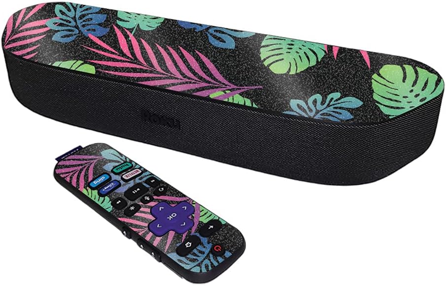 MIGHTY SKINS (2020) MightySkins Glossy Glitter Skin Compatible with Roku Streambar Media Player - Neon Tropics |