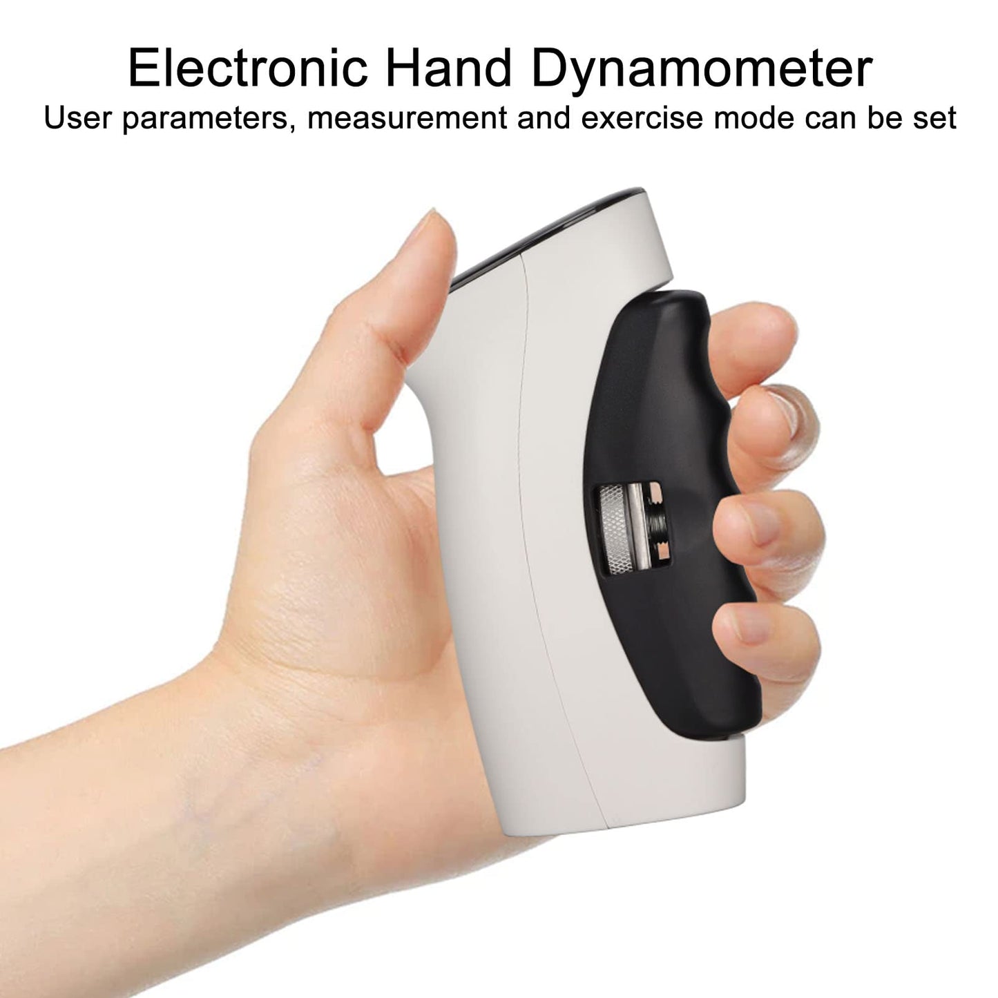 Digital Hand Grip Strength Tester, 198lbs/90kg Electronic Grip Dynamometer with Adjustable Handle & Backlit Display, Comfortable Grip Strength Meter for REHAB, Seniors, Sports & Home Use