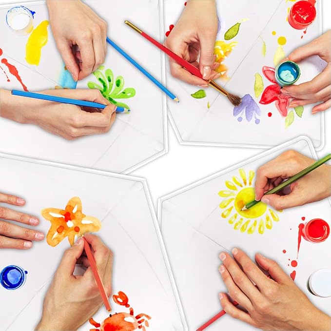 DIY Kites for Kids Kite Making Kit Bulk, Decorating Coloring Kite Party Pack,White Diamond Kite Kits