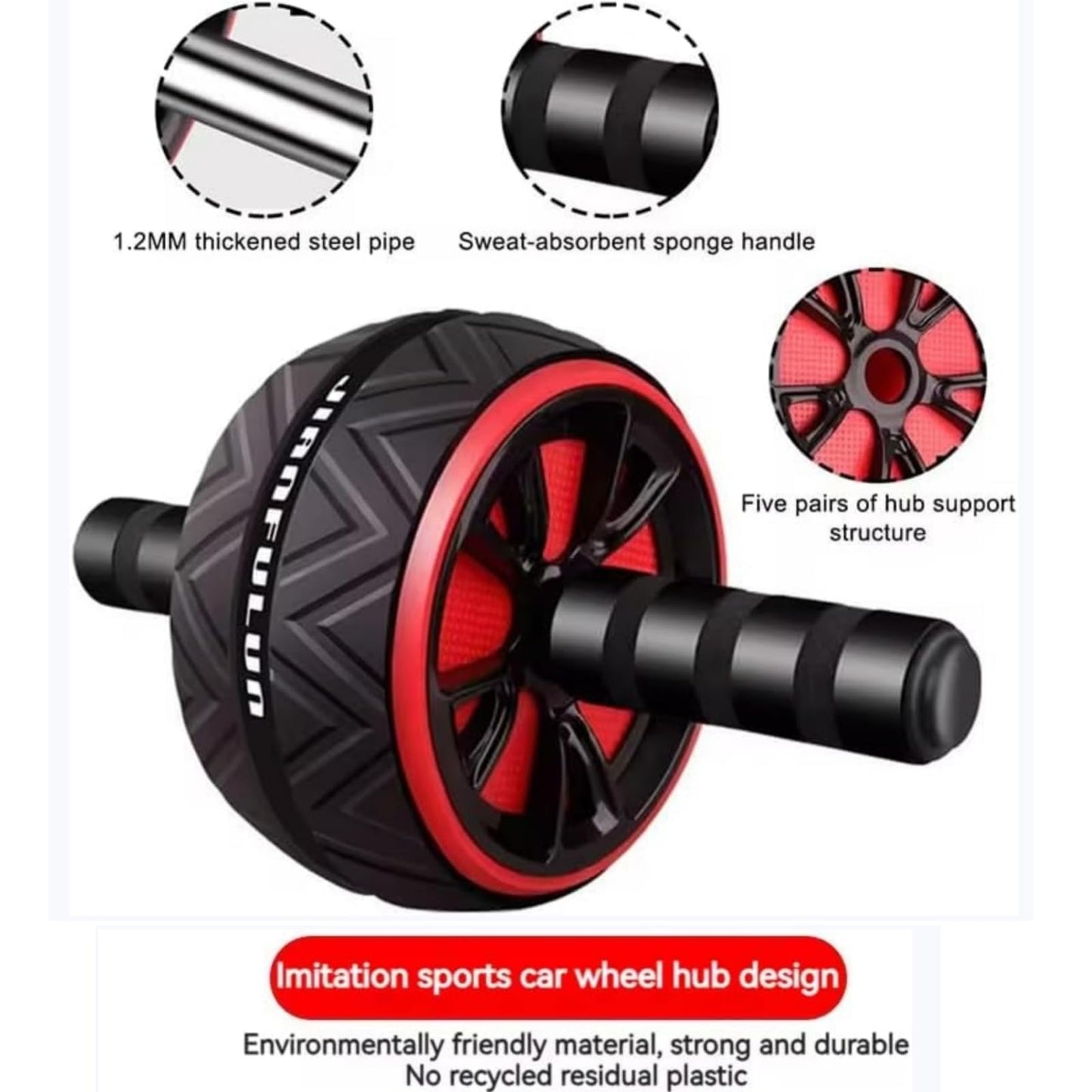 Ab Roller Wheel and Knee Mat, Abs Workout Equipment for Abdominal & Core Strength Training, Home Gym Fitness Exercise Wheels for Women Men, Abdominal Wheel (black)