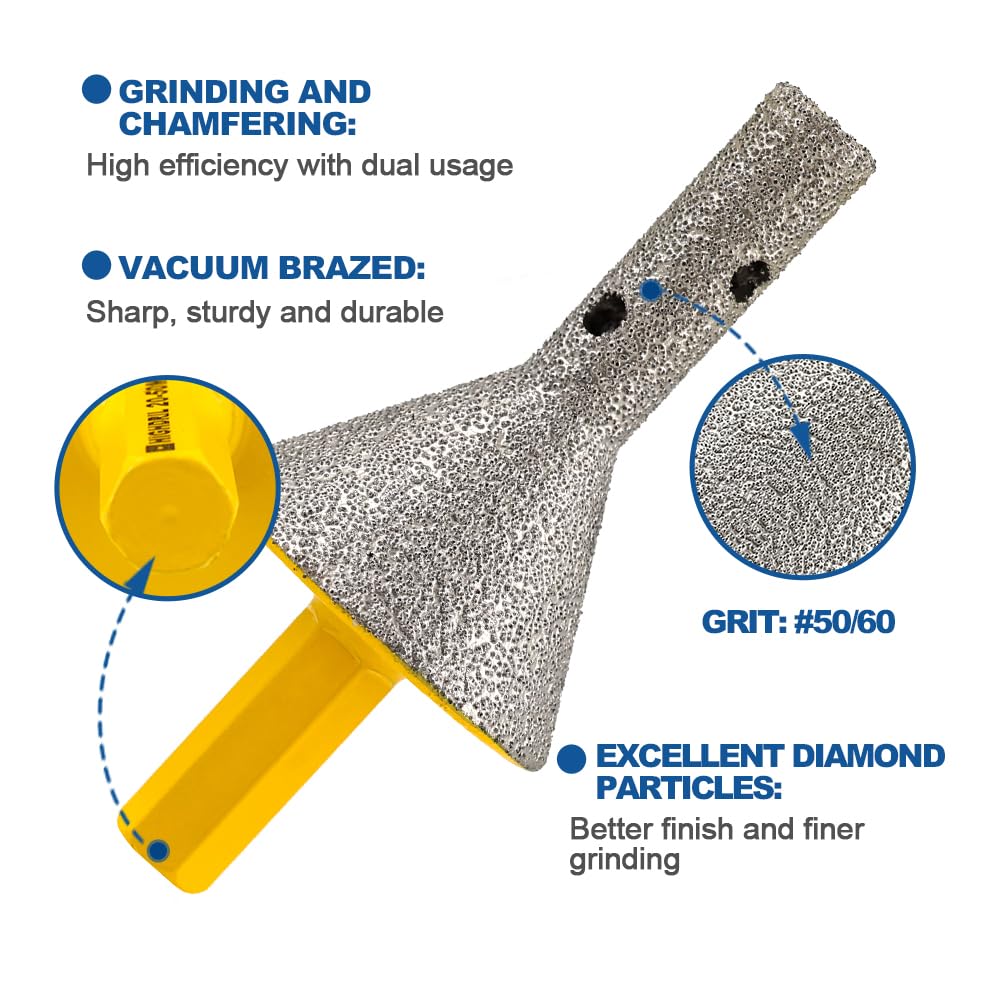 HIGHDRIL 13Pcs Diamond Hole Saw Kit and HIGHDRIL Diamond Beveling Chamfer Bit