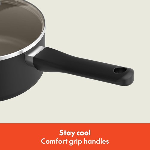 Bella 21-Piece Kitchen Set - EverGood™ Ceramic Nonstick Coating, Dishwasher & Oven Safe, Black