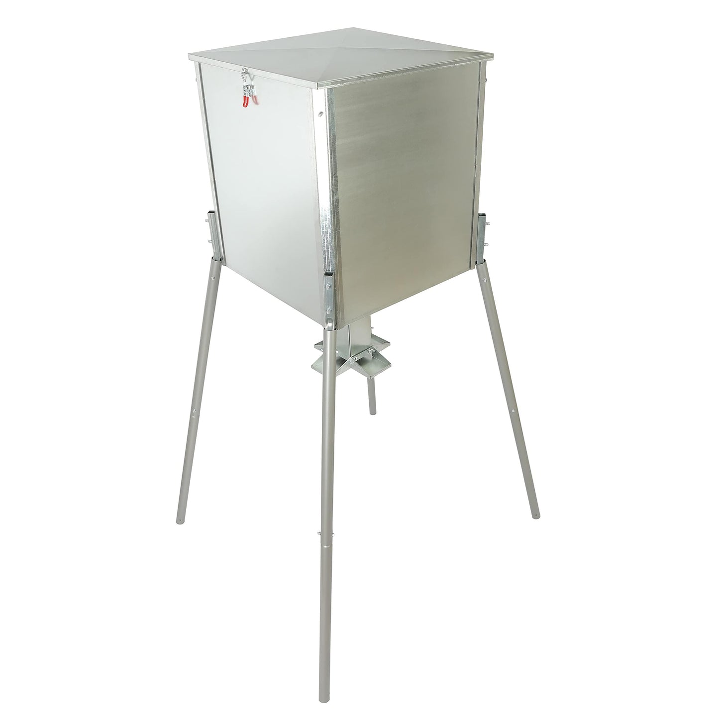 HECASA 450LB Capacity Big Game Gravity Deer Feeder Galvanized Steel Hunting w/o Foot Kit