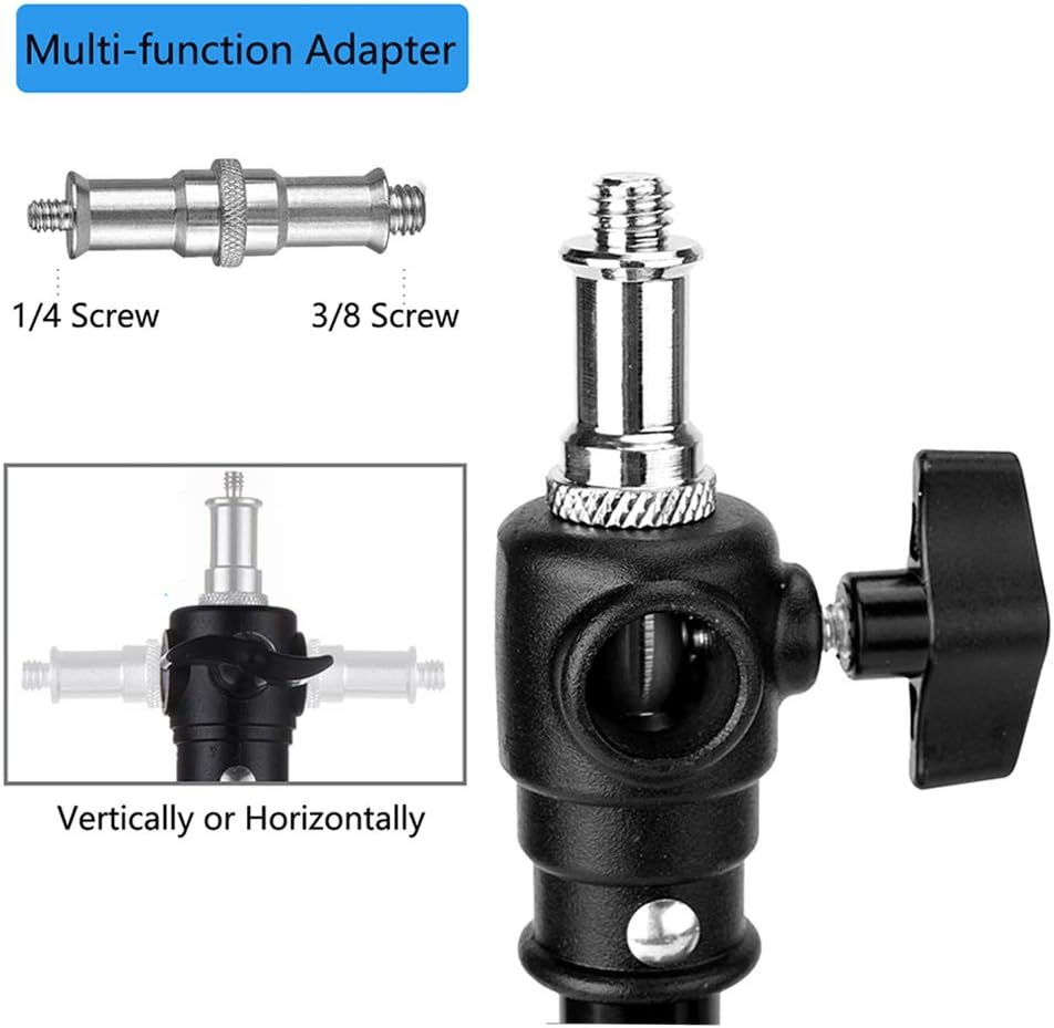 FIEWSZIHU 14.1-21.6inches/36-55 cm 1/4 inch 3/8 inch Camera Ceiling Wall Mount Light Stand with to Universal Adapter