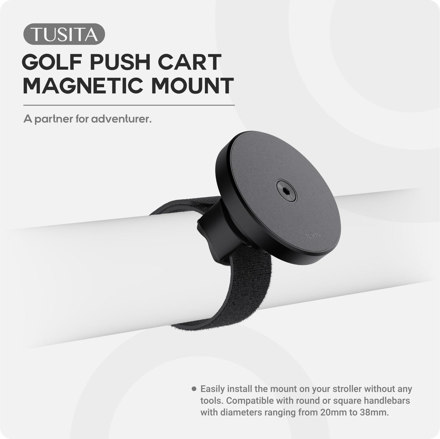 TUSITA Golf Push Cart Magnetic Mount for Magnetic Rangefinder - Compatible with Magsafe Phone