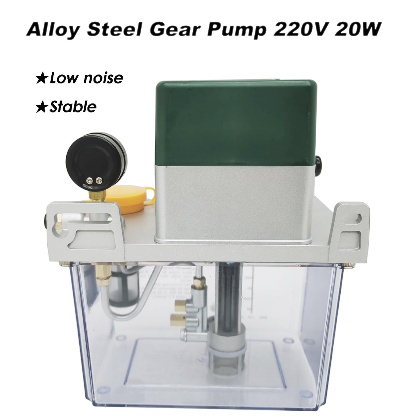 INTBUYING 220V 3L Automatic Lubricating Oil Pump 5Mpa High-Pressure Lubrication Oil Gear Pump Digital Display for Machine Tools Milling Lathe Printing Textile