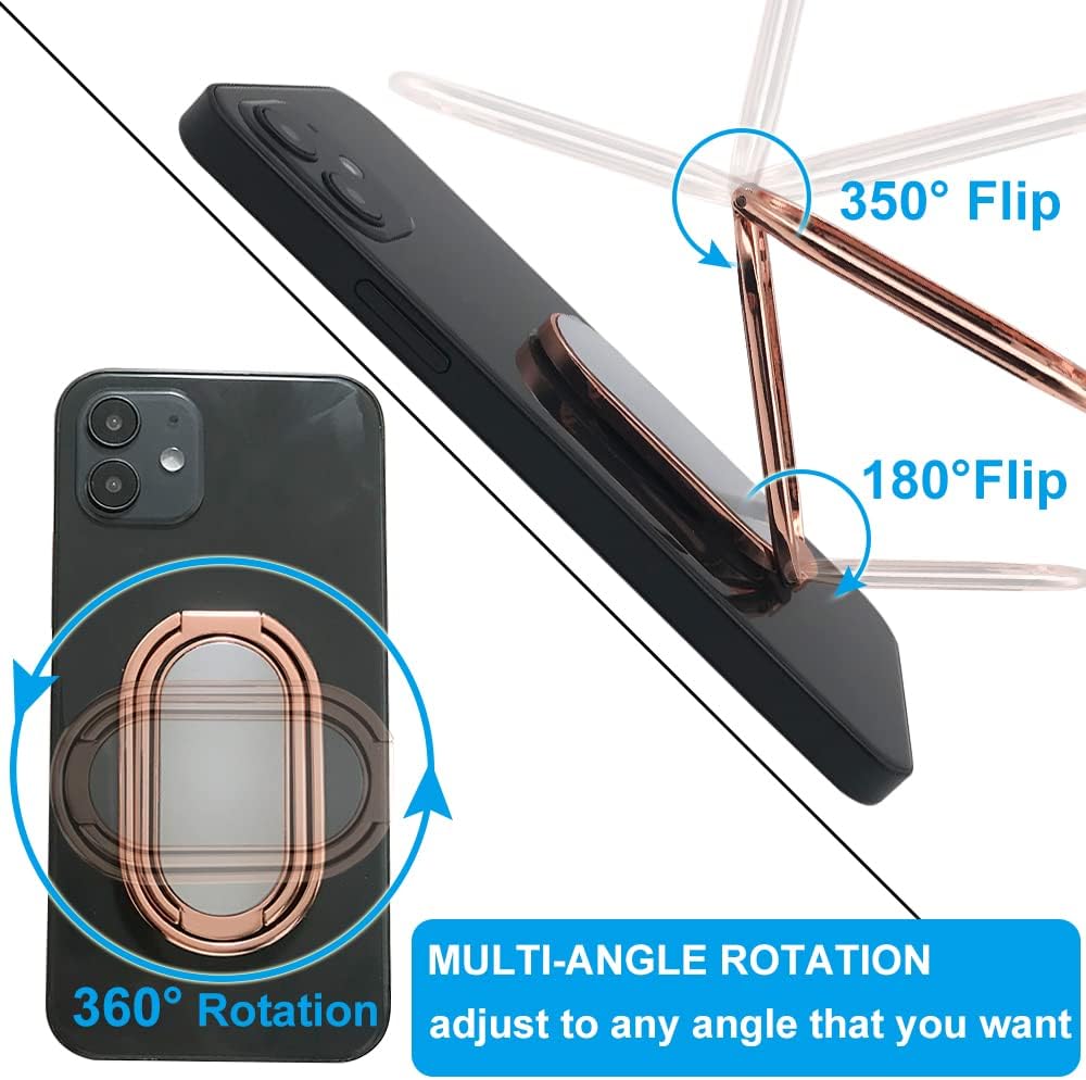 CLZWiiN 360 Phone Ring Holder Finger Kickstand, Foldable Rotation Cellphone Grip for Desk, Office Desktop, Cell Phone