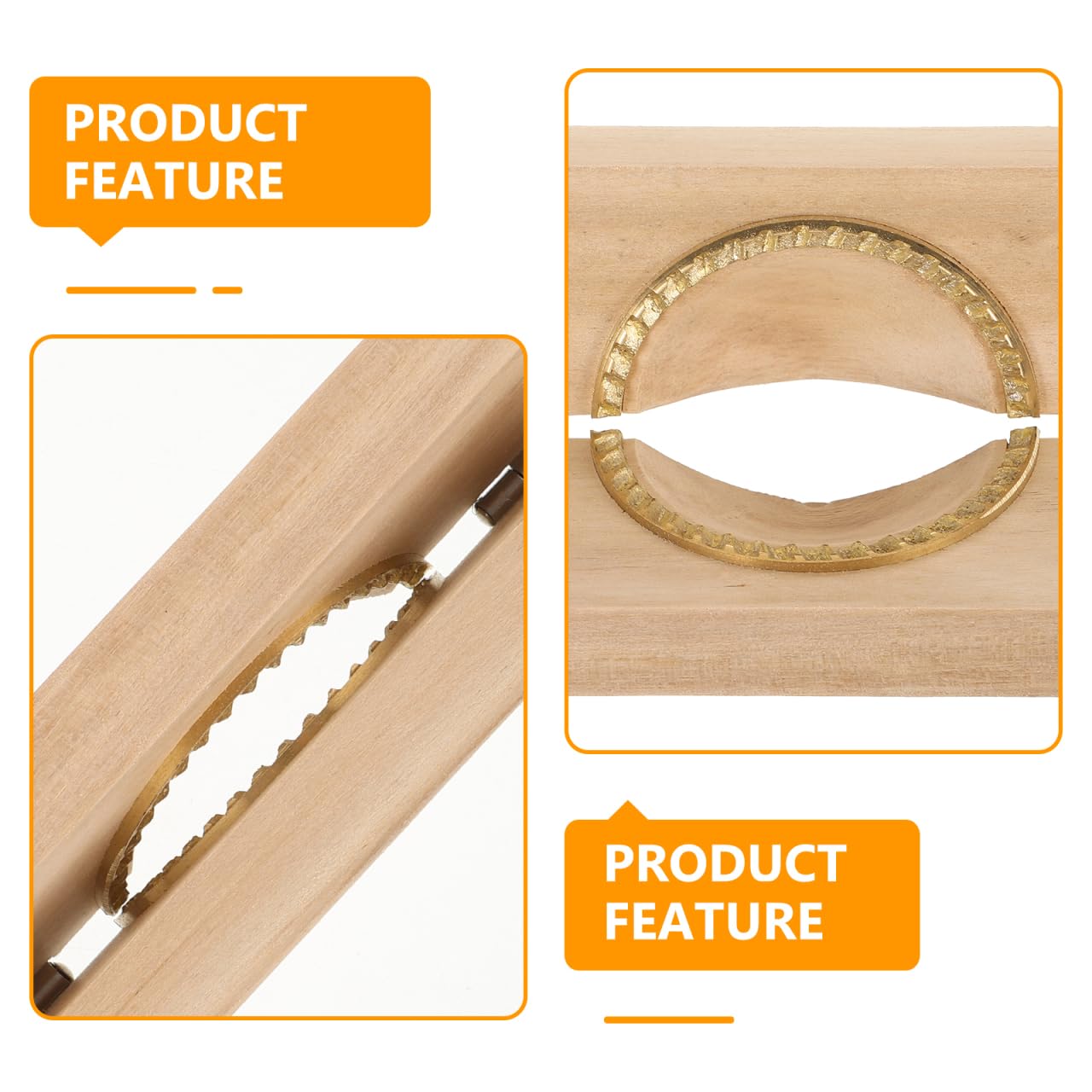 PRETYZOOM Dumpling Artifact Wooden Dumpling Press Mold 5.7In Dough Presser for Homemade Making Kitchen Tool