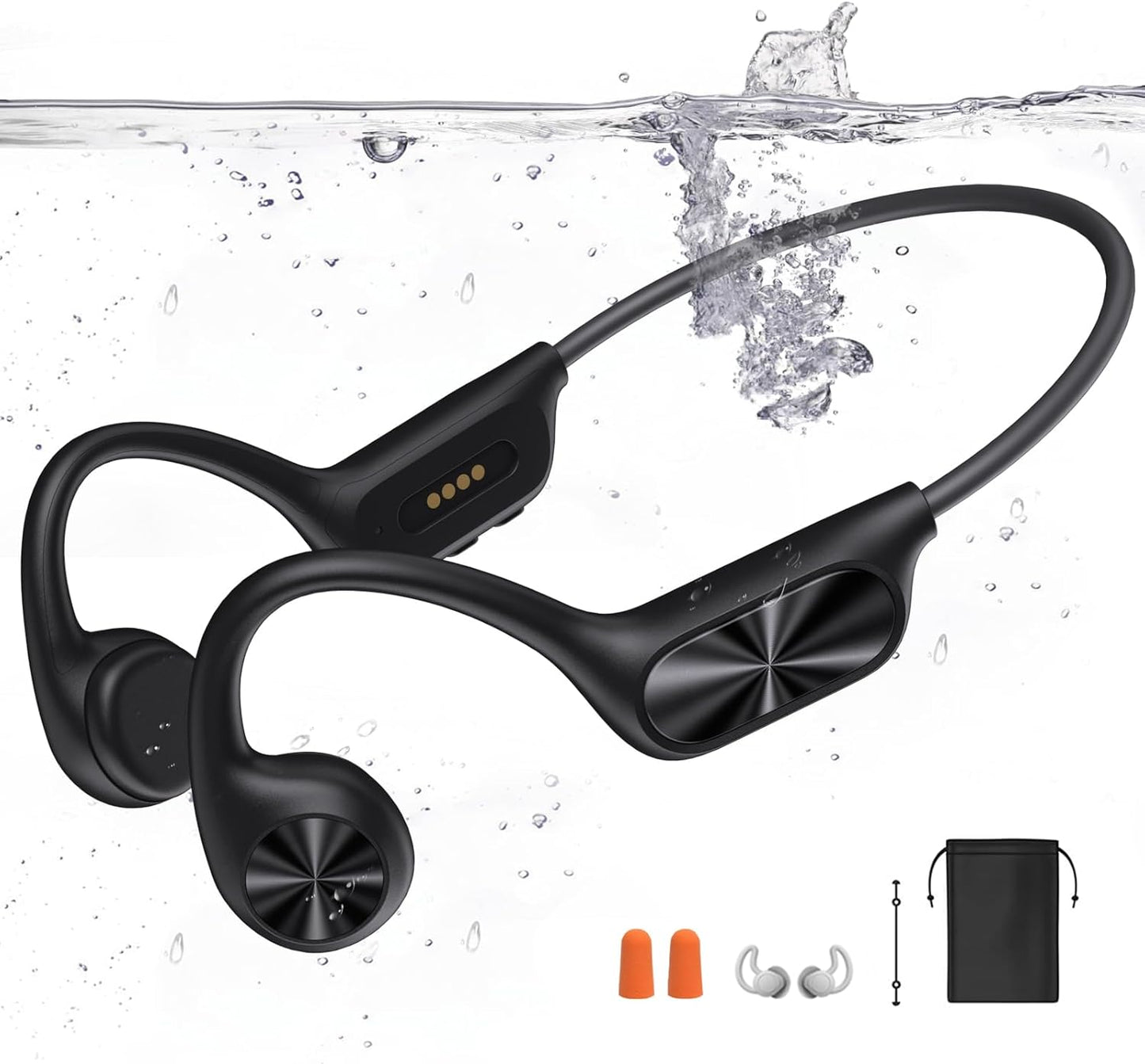 Swimming 5.4,IPX8 Earbuds,32G MP3-Player Swimming,Open Headphones,Bone Conduction Headphones Bluetooth Waterproof