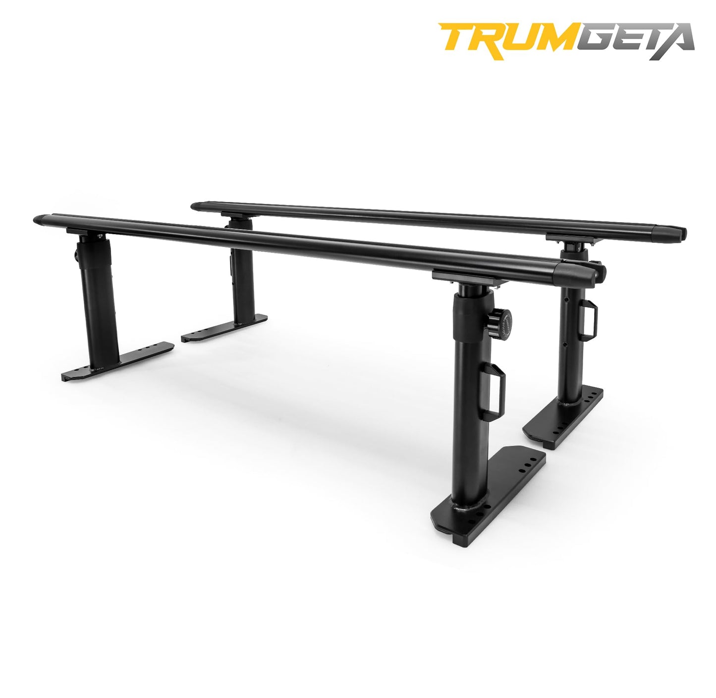 TRUMGETA Ladder Rack for Truck, 800 LBS Capacity Truck Bed Rack, 19"-25" Height-Adjustable Aluminum Truck Ladder Racks, Fit for Large-Size Pickup Ford F150/Ram 1500/Chevy Silverado/Sierra No Bed Rails