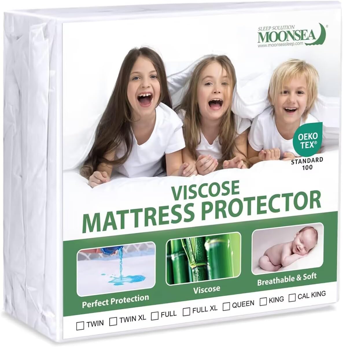 Skiennix Waterproof Mattress Protector - Skin-Friendly & Breathable Twin Size Cover | 14" Deep Pocket