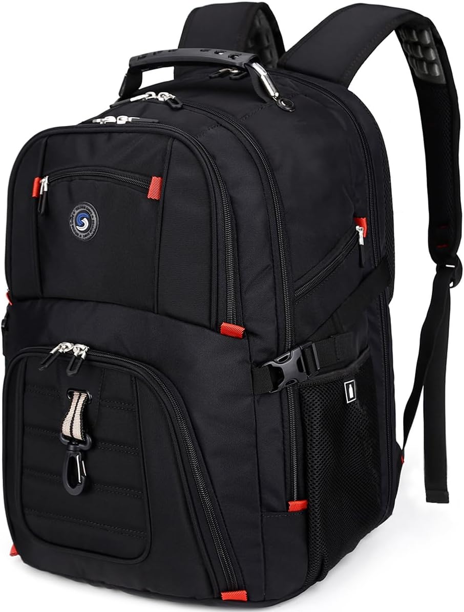 SHRRADOO 50L Backpack Backpack 17 Inch Extra Large Travel Laptop with combination lock, College High School Airline