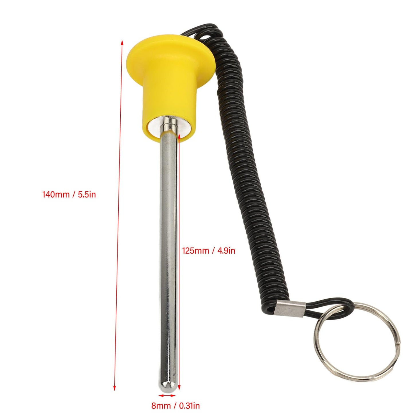 8mm Weight Stack Pin Gym Selector Pin with Magnetic Lock Heavy Duty Weight Machine Pin for Equipment