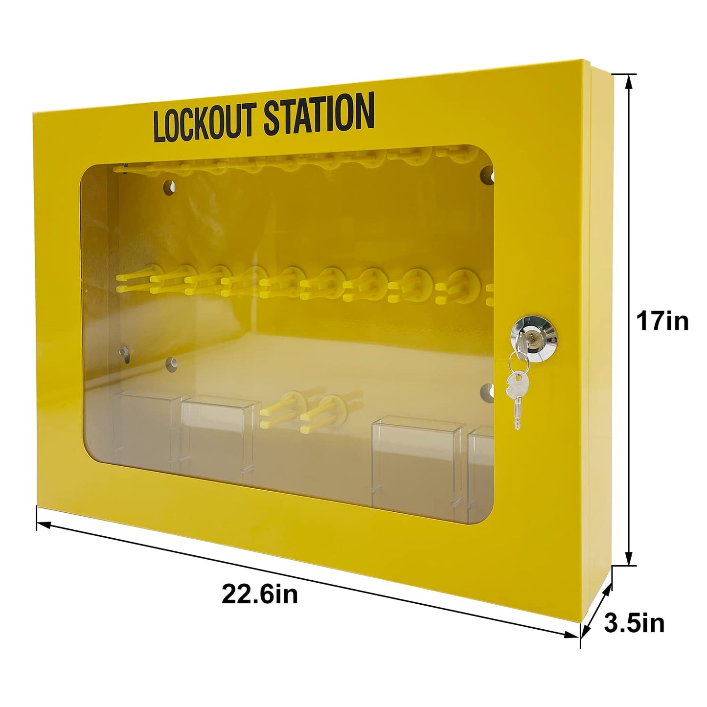 SAFBY Lockout Tagout Station Metal Kit with Lock Out Tag Out Loto 4 Hasps,40 Tags,20 Locks with Number 1-20 (Big Metal Station)