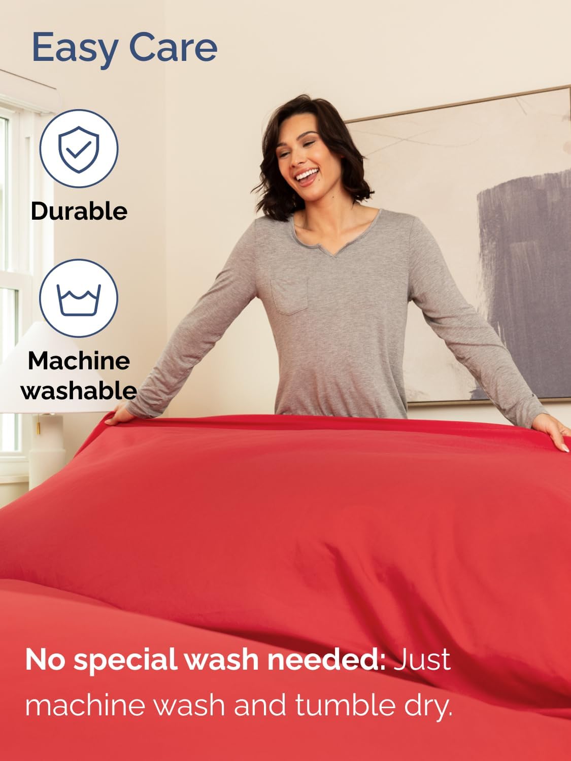 Skiennix Extra Deep Twin XL Sheet Set - 4 Piece Breathable Cooling Bedding - Soft Wrinkle-Free Red