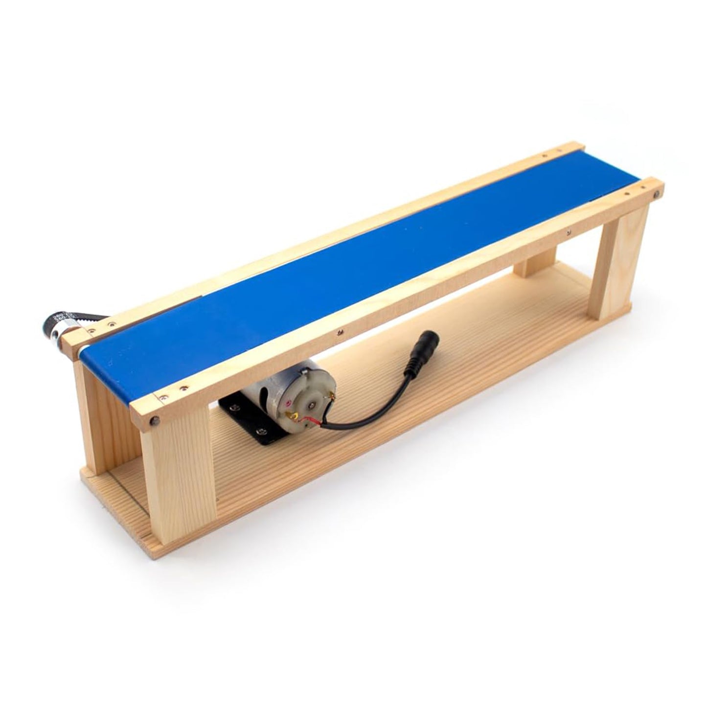 HMWOKPOT 5X70cm DIY Mini Desktop Conveyor Belt, AC 100-240V Elevator Model Friction Teaching Science Experiment Device 0-6000RPM