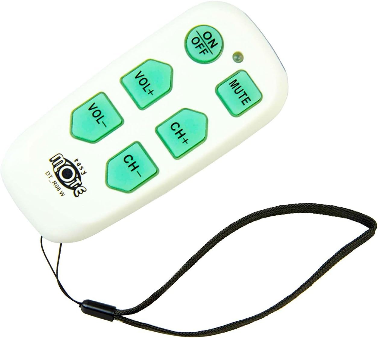 continuus DT-R08W. Universal Big Button TV Remote - EasyMote | Backlit, Easy Use, Smart, Learning Television & Cable