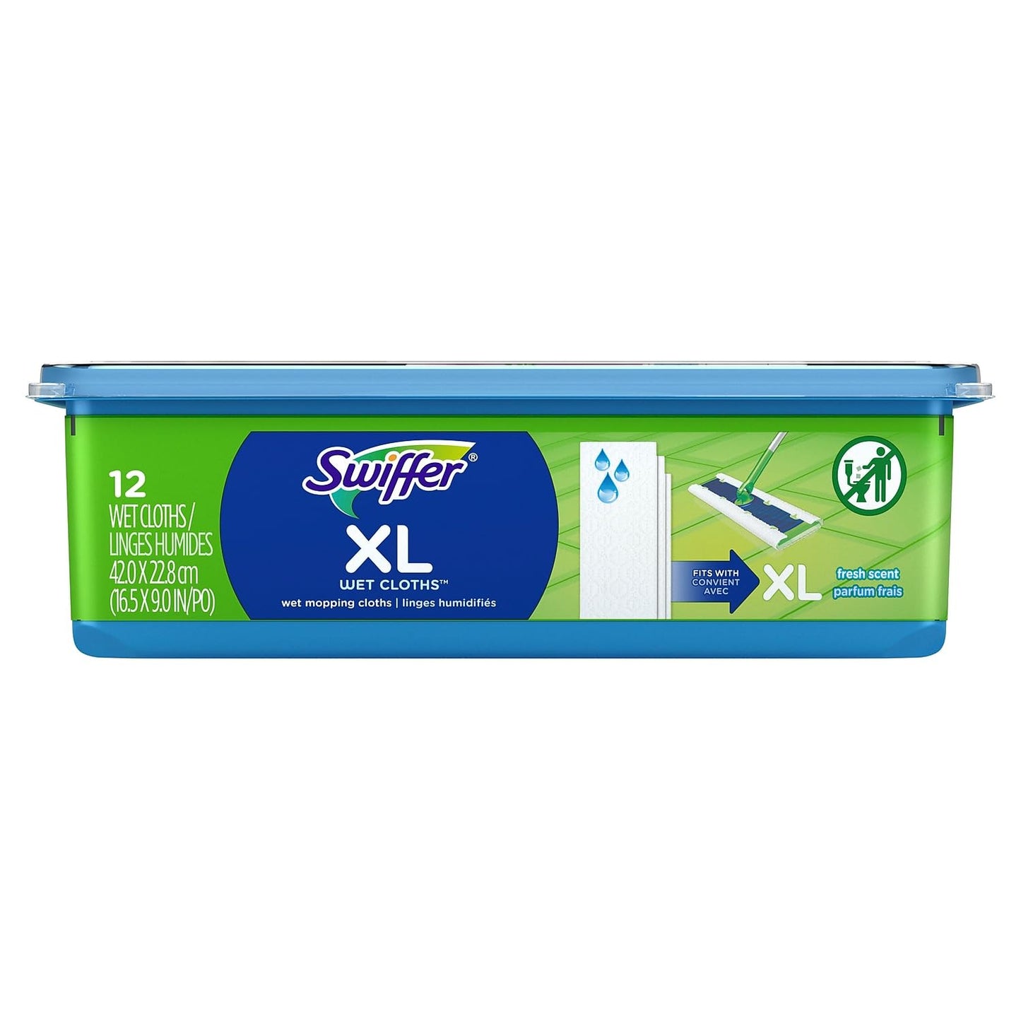 Swiffer Sweeper X Large Wet Mopping Cloths, Open Window Fresh, 12 Folded Sheets