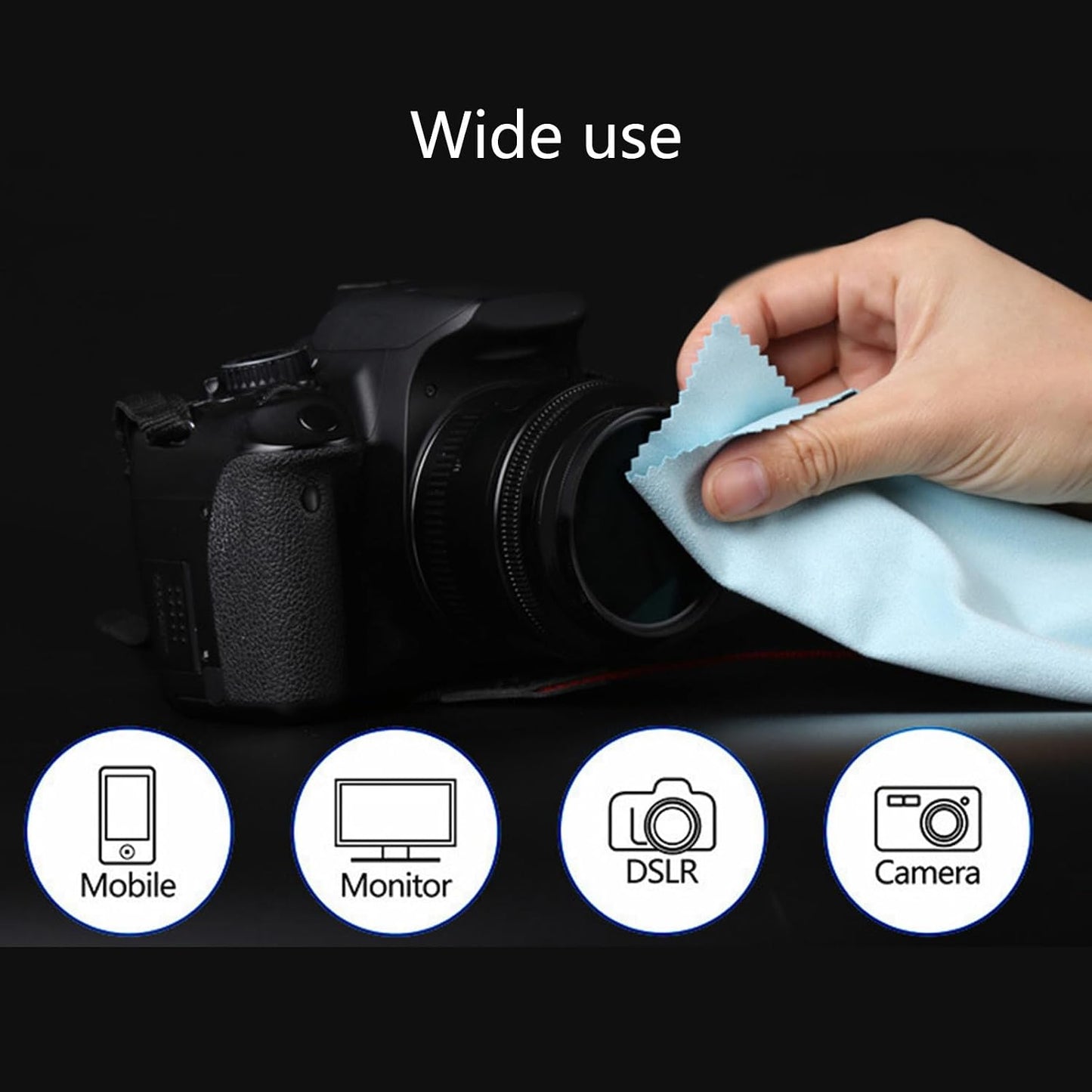 Ankexin 20x20cm Glasses Cleaner Microfiber Glasses Cleaning Cloth for Lens Phone Screen Cleaning Wipes