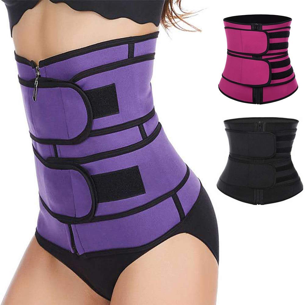 Pilarmuture Waist Trainer Belt for Women,Trimmer Belt Waist Trainer,Sweat Slimming Sports Neoprene Shaper Corset,Tummy Control BodyShaper (X-Large) Black