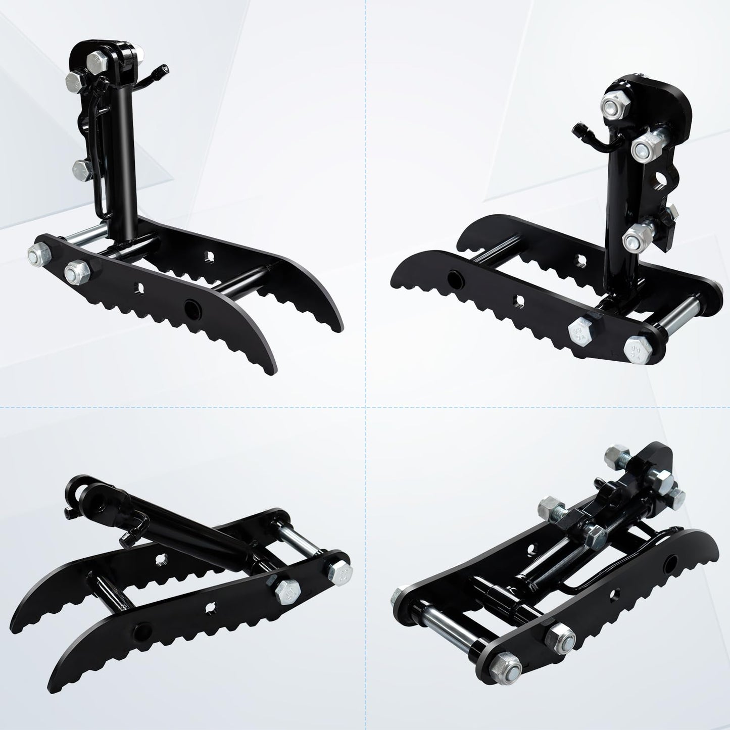 DANWIWEE Hydraulic Thumb Clip for Mini Excavators, with 2*M14 Hoses and Screws, Small Digger Attachments fit Most of up to 2 tons