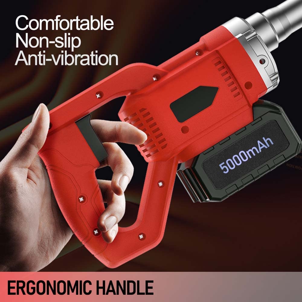 Power Concrete Screed Vibratory Kit Concrete Finishing Tool with 5ft Board, Battery Powered Concrete Sidewalk Surface Leveling Tamper Ruler, Cordless Electric Screed Cement Finishing Vibrating Machine