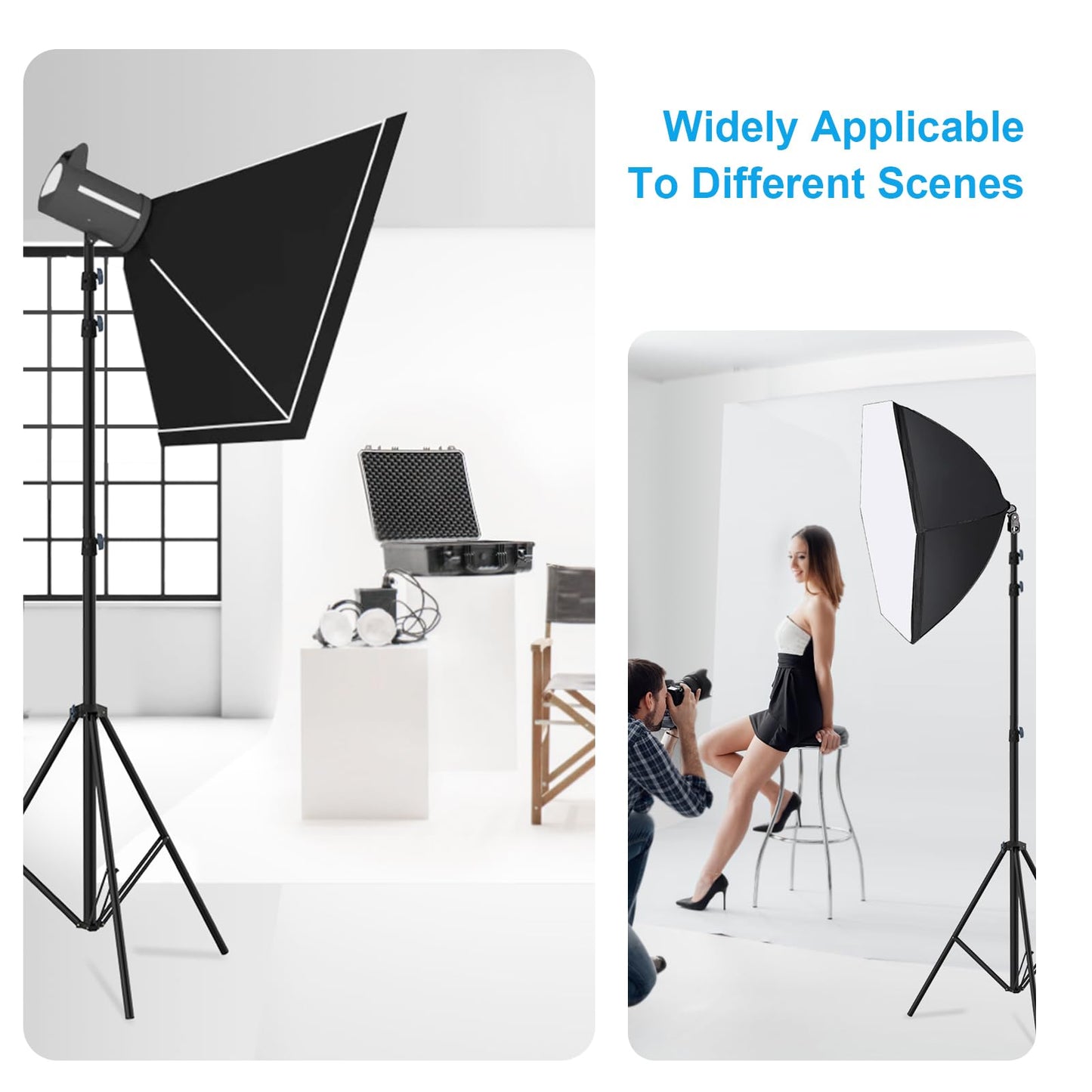 20FT Heavy Duty Air-Cushioned Tripod Stand – Telescoping Aluminum Alloy Light Stand for Overhead Photography, Sports & Studio (6M)