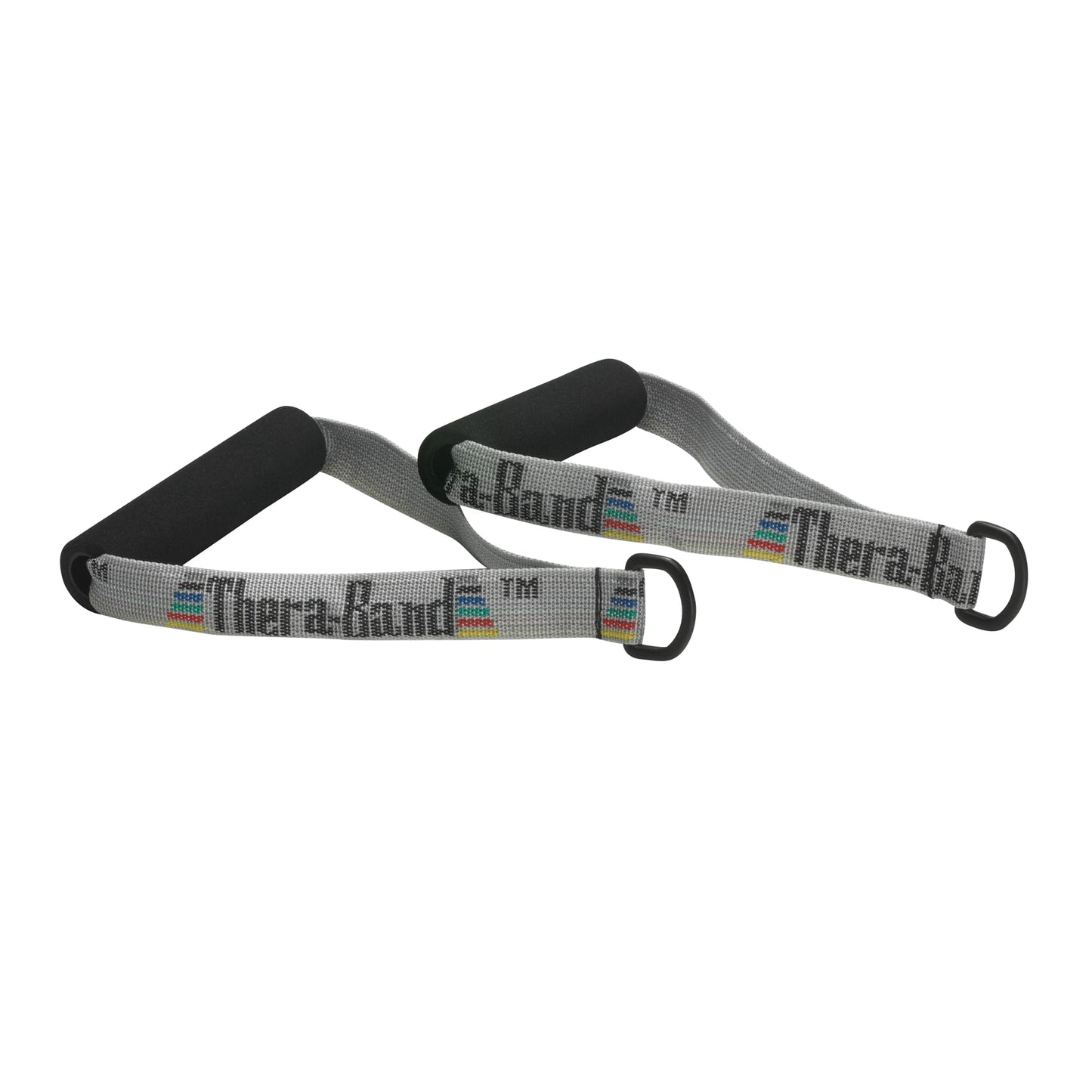 THERABAND Resistance Band Handles, Attachments for Resistance Bands and Tubing, Pair of Foam Grip Pull Handles for Lower and Upper Body Exercises, Pilates, Yoga, Home Workouts without Weights