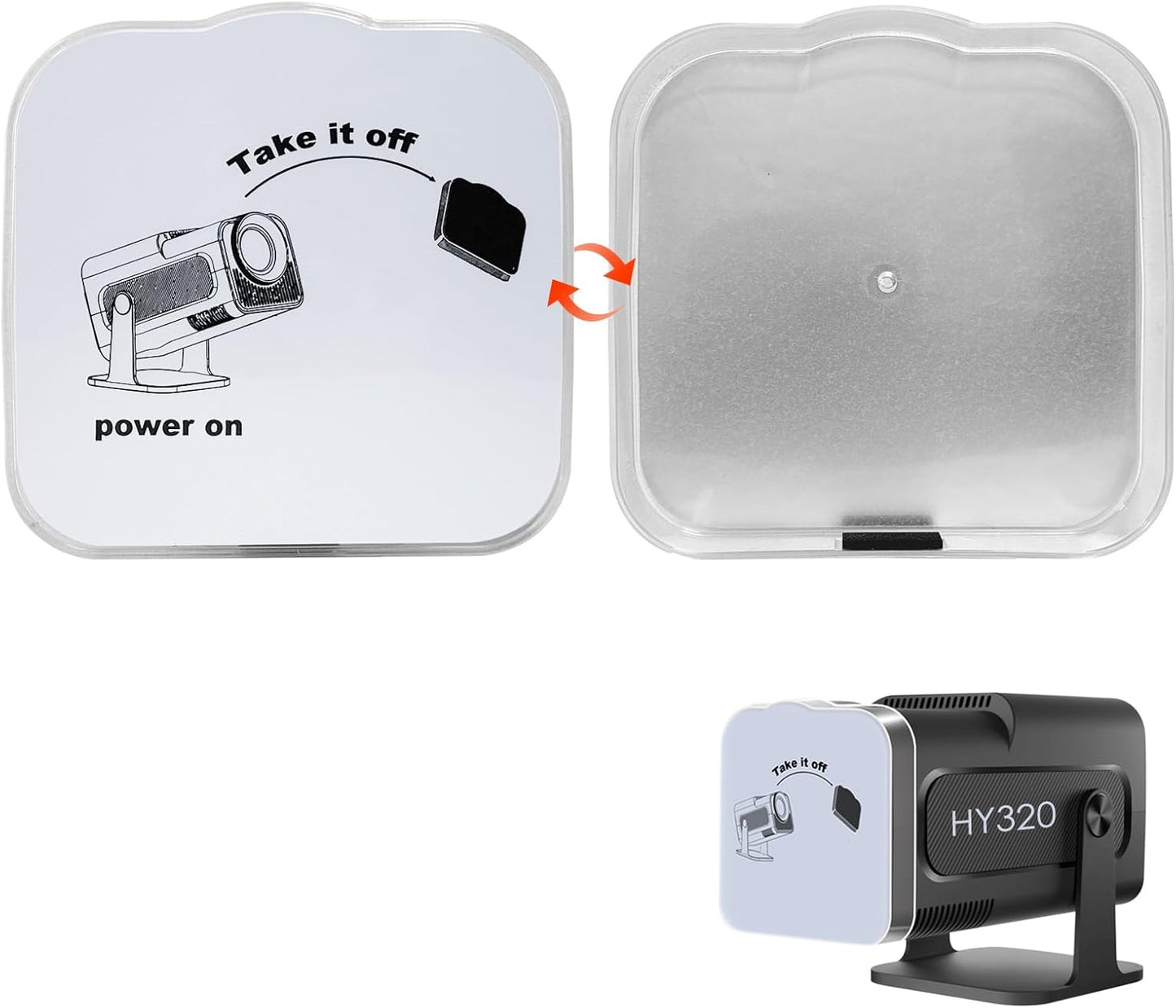 DUPULEE HY320 Projector Lens Protector Cover | Dustproof & Anti-Scratch Protection | Easy Install & Case-Friendly