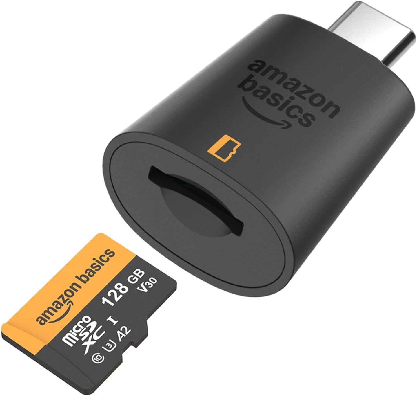 Amazon Basics 128GB 200MB/s, 1-Pack microSDXC Memory Card with Adapter for Smartphones, Drones, Cameras, Full HD, Read