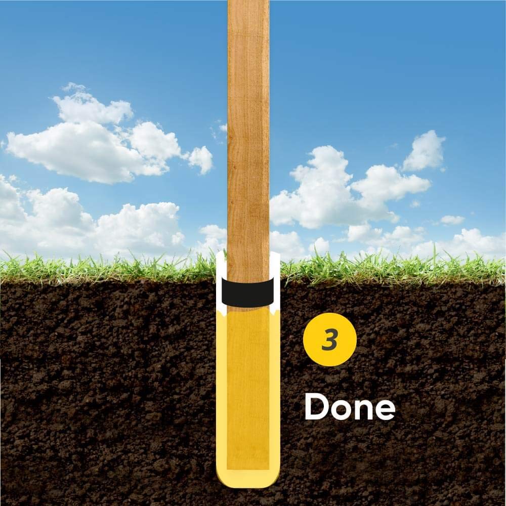 Postsaver Pro-Set Fast Fixing Foam | Quick & Easy Alternative to Concrete | Fence & Deck Post Foam | for All Types of Posts | 1 Pack = 33.8oz | Replaces 80-100 lbs Concrete (10)