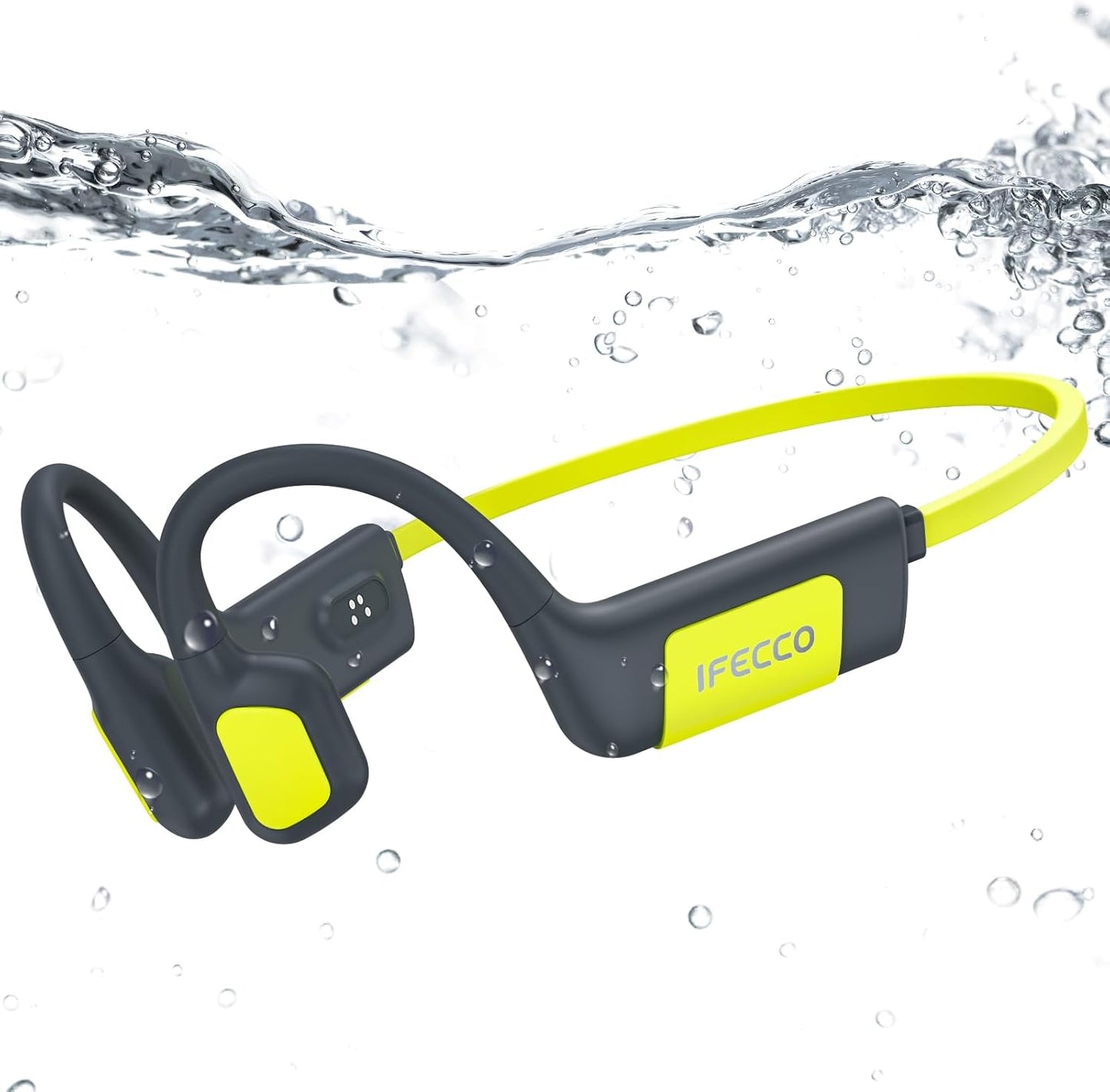 Swimming IP68 5.4,Open 32GB MP3 Swimming IFECCO Headphones Underwater - Waterproof Bone Conduction Headphones Bluetooth