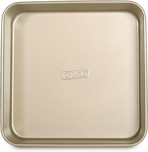 Glad Nonstick Square Baking Pan - Heavy Duty Metal Bakeware for Cakes & Brownies | 9 Inches