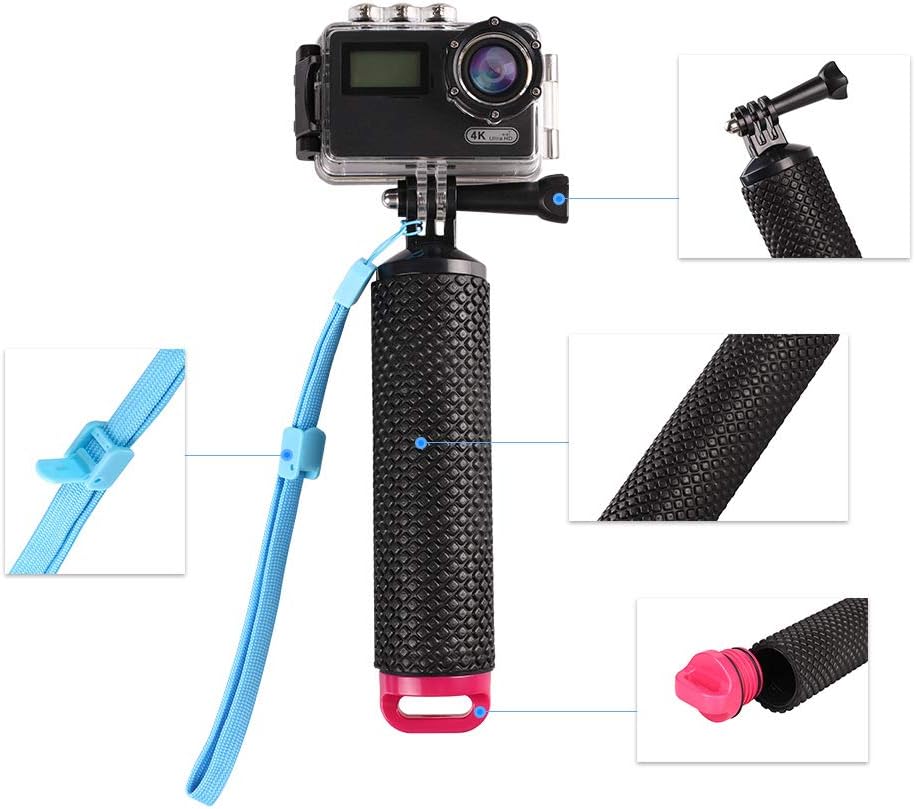 LSYRIA 13/12/11/10/9/8/7/6/5/4/3+/Session, Floating Hand Grip Waterproof Monopod Suitable for GoPro Hero Action Camera