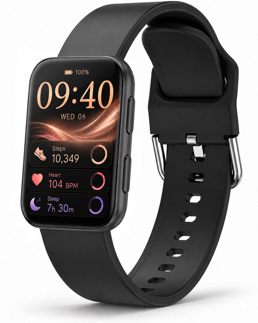 MorePro Health Fitness Tracker for Women Men, 24/7 Heart Rate Blood Pressure & Oxygen Monitoring, Sleep Tracker, 120+ Sport Modes Smart Watch, IP68 Waterproof, 2 Bands, Compatible Android iOS