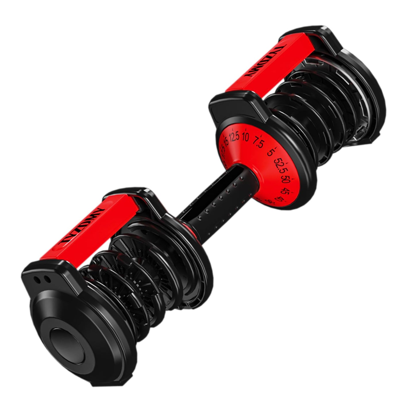 Adjustable dumbbell handle