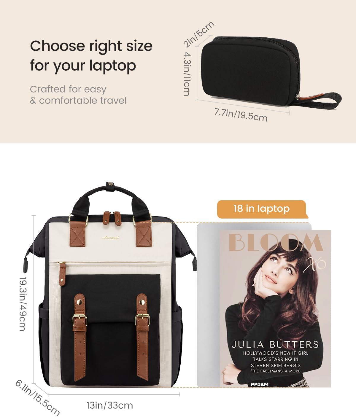 Backpack 18 Inch Backpack Backpack LOVEVOOK Extra Large Travel Laptop for Women, Work Purse, Teacher Business Computer