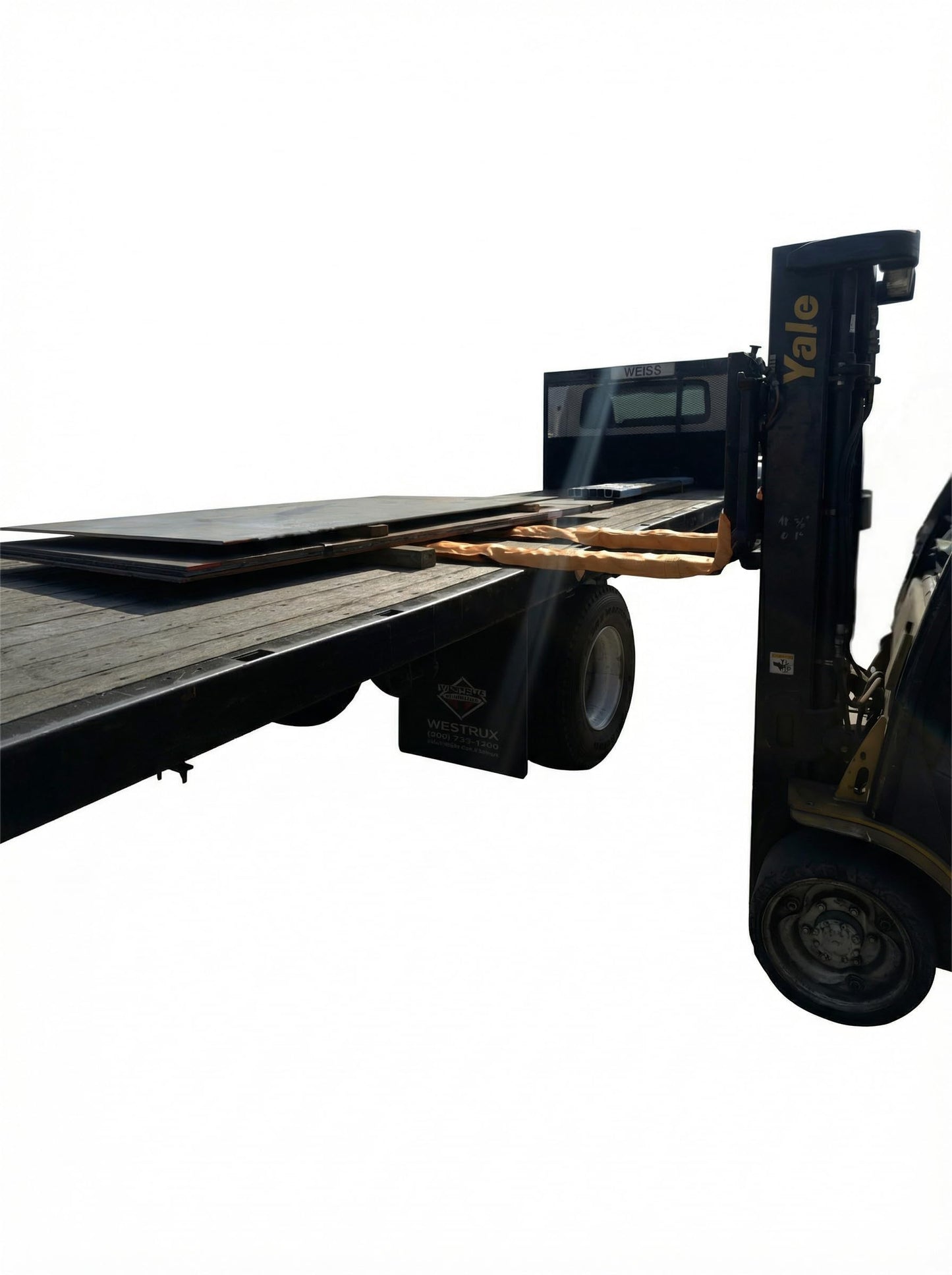 "Fork Tender" Forklift Fork Covers for Delicate Load Handling, Heavy Duty Hi Vis Nylon Protective Sleeve, Fits Forks 3"-6" Wide (36"-42" Long Forks)