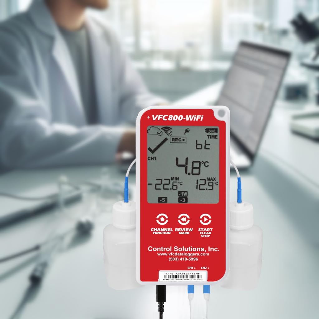 Control Solutions VFC800 Temperature Data Logger (VFC800-WiFi 10Ft Kit)