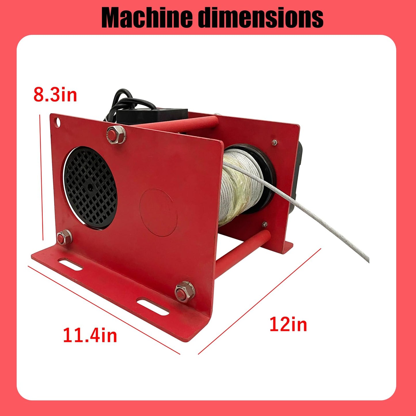 IntXanth Small Electric Hoist 220v 400-800kg Electric Winch Lift Hoist 30M Lift Height Lifting and Towing