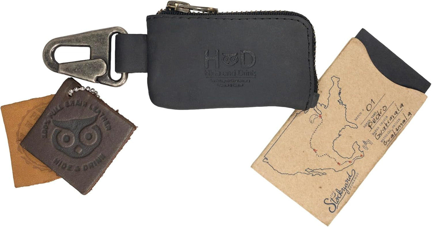 101 Hide & Drink, Rustic Leather Car Key Holder, Headphone & Charging Cables, Memory Cards, Flash Drives, Lighters