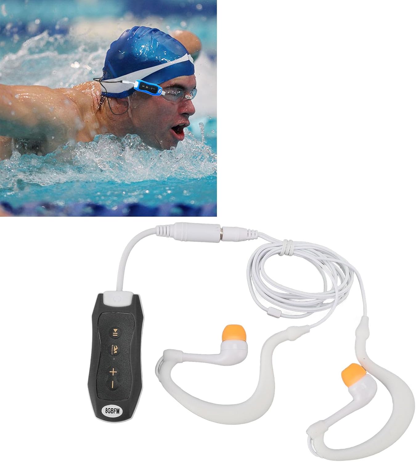 FOSA MP3 Swimming (8GB) Player, Music Player Portable, Premium Material, Hydrodynamic Design, Excellent Sound