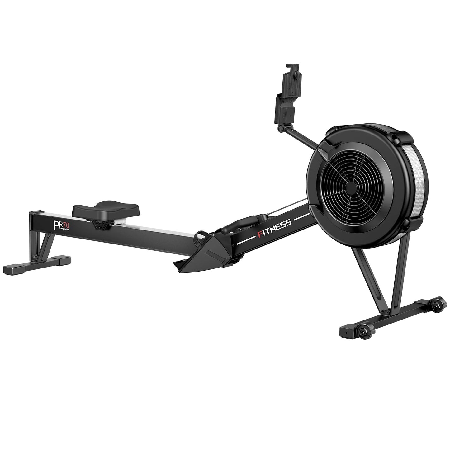 PASYOU Air Rowing Machine for Home,10-Level Resistance 350lbs Rower Machine, Foldable Row Machines Commercial with 54in Rail and Bluetooth Monitor, Adjustable Tablet Holder
