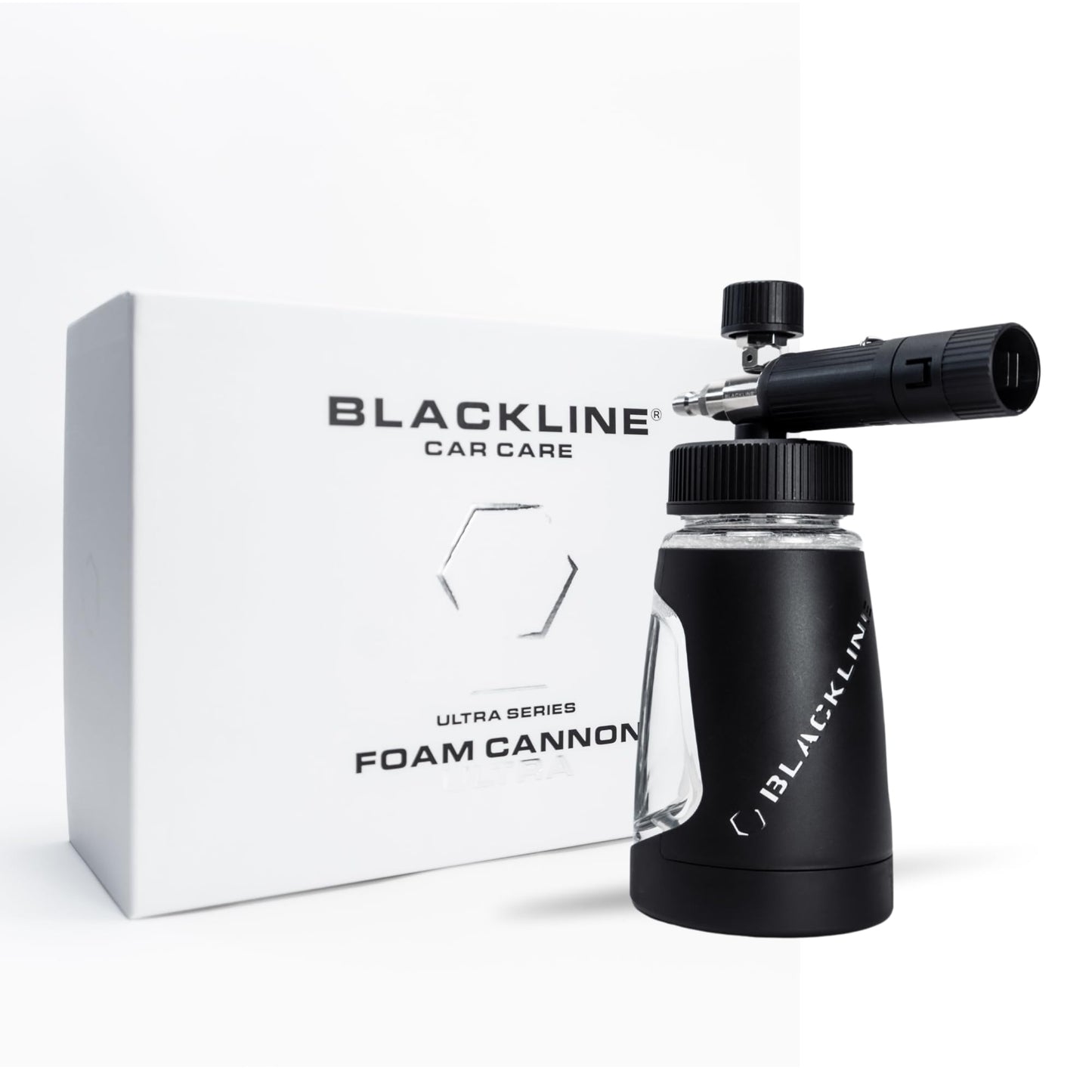BLACKLINE® ULTRA Series Foam Cannon 3.0, Adjustable Snow Foam Lance for Pressure Washer, Heavy-Duty Car Wash Foam Cannon with 1/4" Quick Connect, Wide Mouth Bottle, High-Output Thick Foam Spray