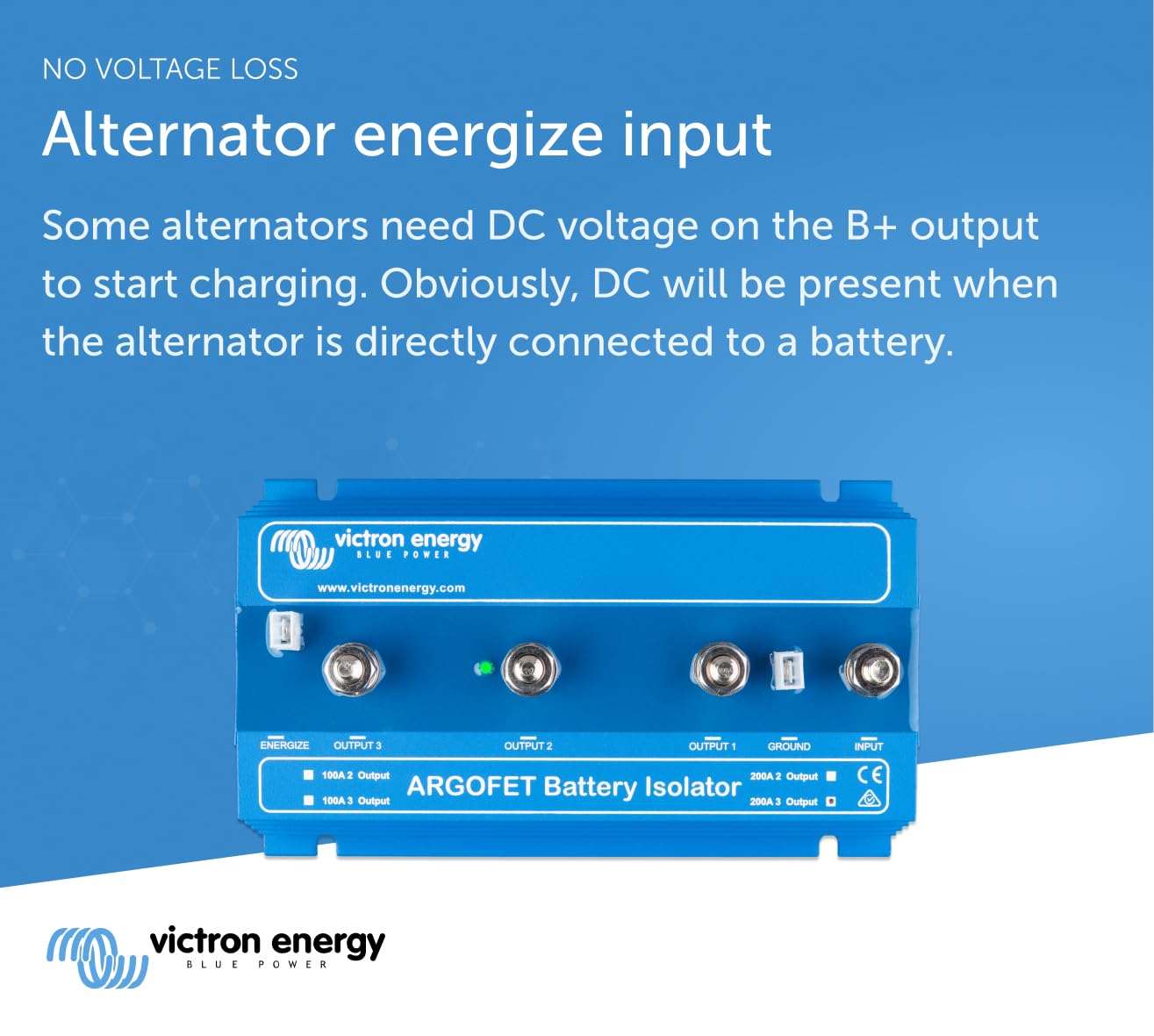 Victron Energy Argofet Battery Isolators 200-3AC (3 Batteries 200 amp)