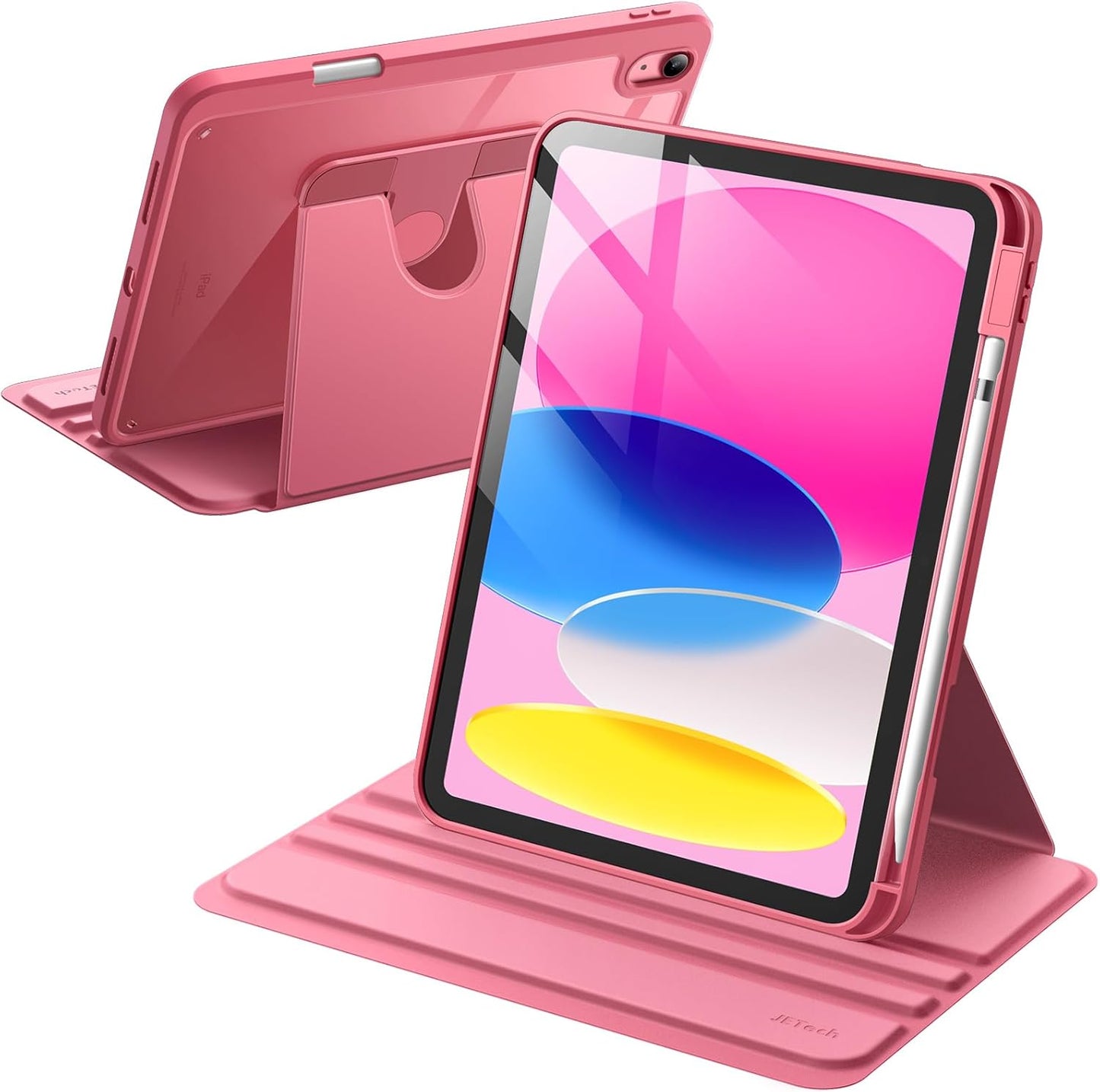 JETech (A16) 11th/10th (2025/2022) 360 Rotating Case for iPad Generation with Pencil Holder, Degree Rotation Protective