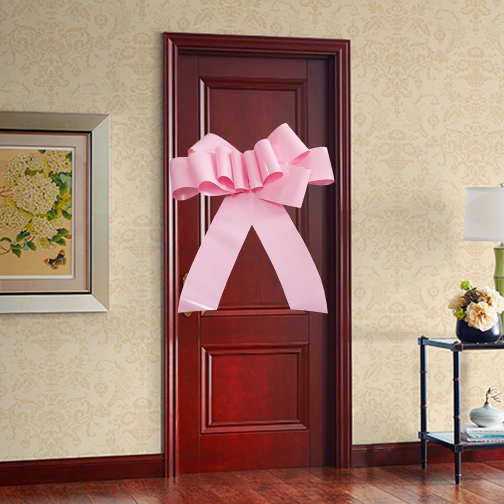 Big Pink | 30-Inch Giant Car Bow - Perfect Gift Wrapping Decoration for Christmas, Parties & New Homes