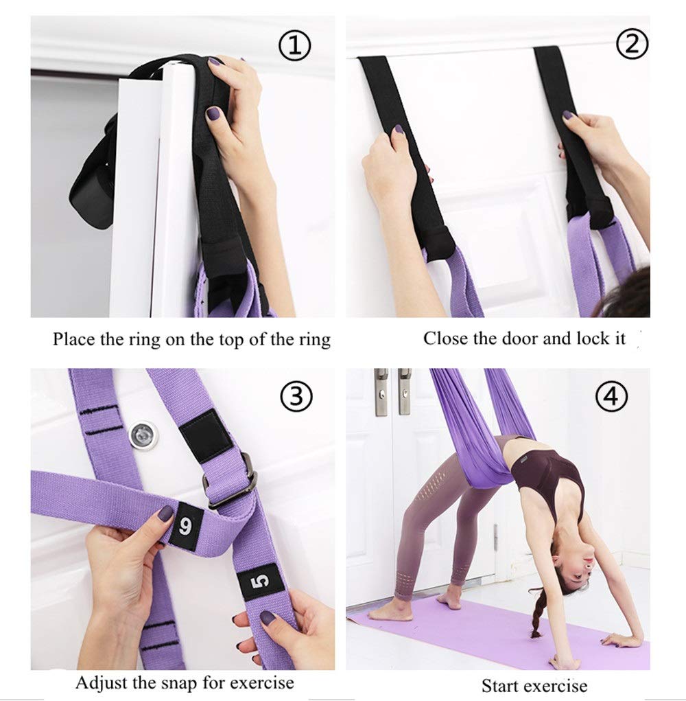 TOCO FREIDO Waist Back Leg Stretch Strap/Yoga Fitness Band, Leg Stretching Assist Trainer, Yoga Stretcher, Back Bend Split Inversion Strap for Fitness, Dance, Ballet, Gymnastics